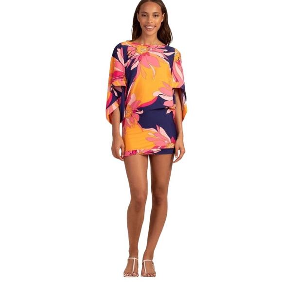 NEW Trina Turk Breeze Swimsuit Coverup Classic Tunic Multi Print Womens Medium - Picture 2 of 8